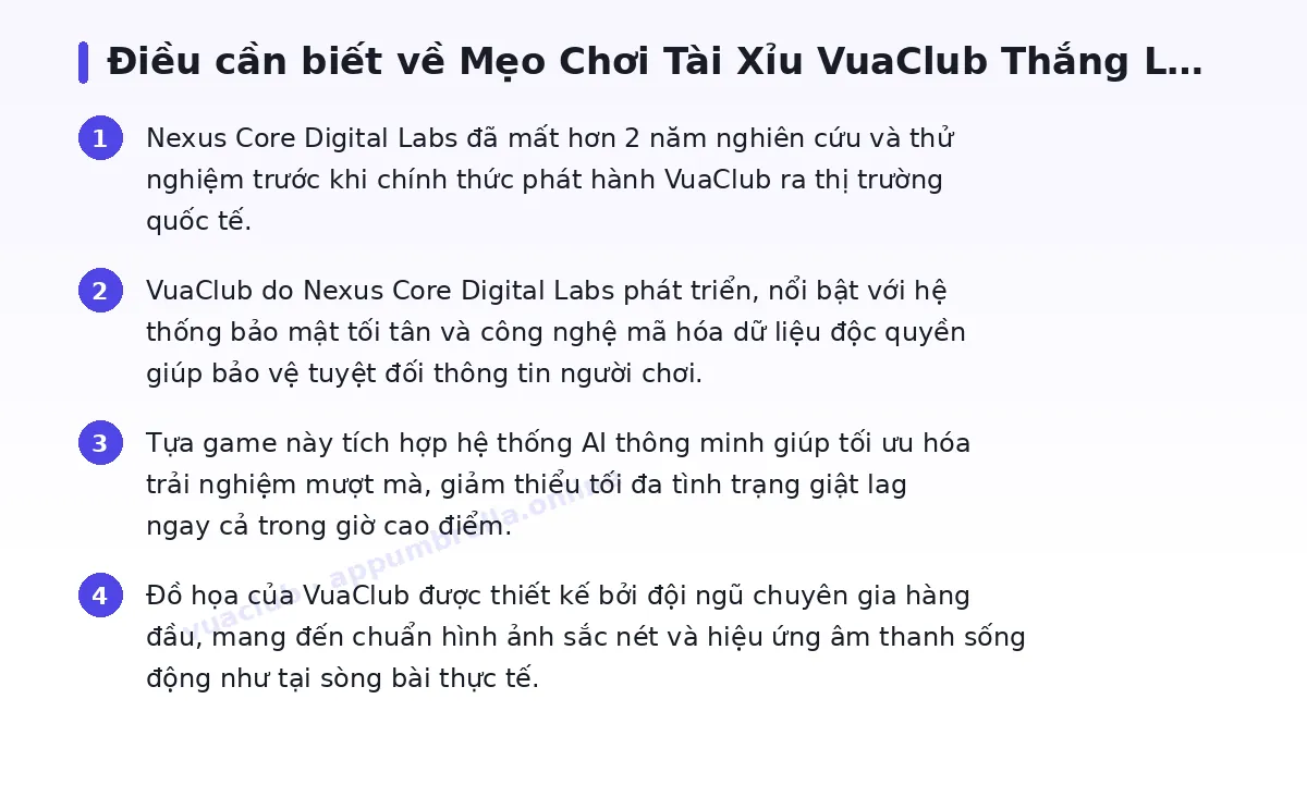 Những điều cần biết về vuaclub